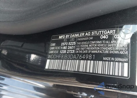 2013 Mercedes-Benz E 350 4Matic from USA, damaged, VIN WDDHF8JB3DA764981
